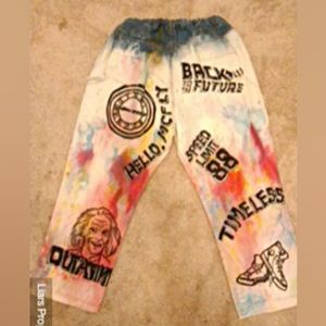 Hand painted streetwear denim